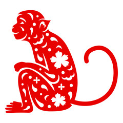 Chinese zodiac year of the monkey png © Vexels