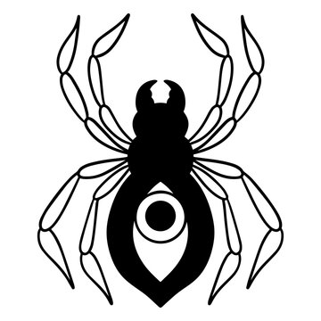 Intricate spider silhouette design
