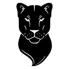 Stylized black panther head illustration © Vexels