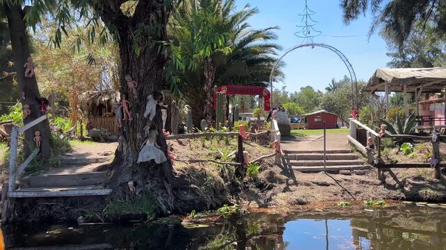 "Paseo en trajinera en canales de Xochimilco, Ciudad de M&eacute;xico, destino tur&iacute;stico tradicional."