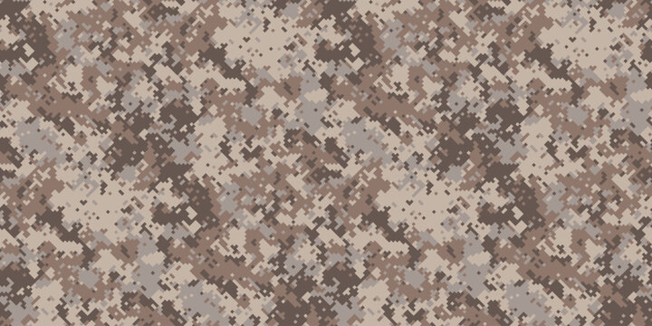 Abstract desert camouflage pattern.  Perfect for backgrounds, textiles, military, tactical, or hunting themed designs.  Digital pixelated texture offers versatility and a modern aesthetic.