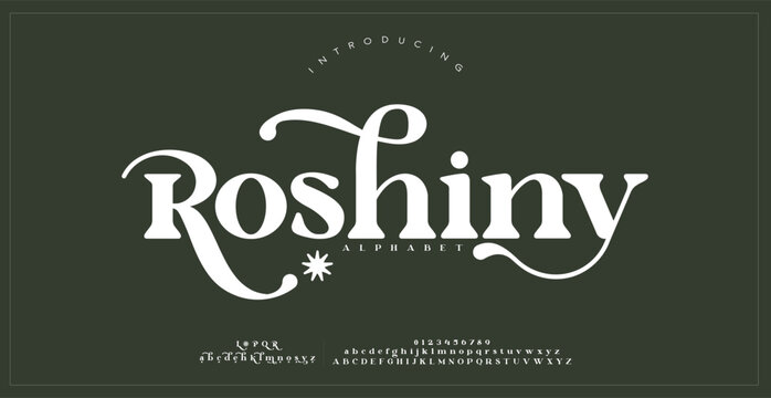 Luxury serif font in modern style, this typeface has a big set of ligatures and alternates and can be used for logos