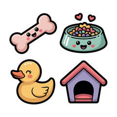 Fototapeta premium a-vector-illustration-set-of-four-kawaii_zF93jZiMTR2GpNjarV3lrw_qxSdeEfvRv2T7dVlCNrPIw.eps