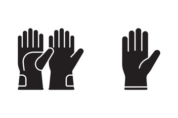 Fototapeta premium Gloves silhouette for safety protection
