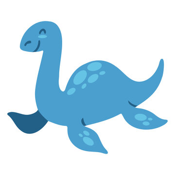 Cute blue dinosaur