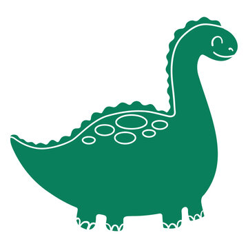 Green dinosaur standing tall