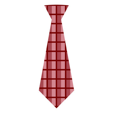 Red plaid tie design
