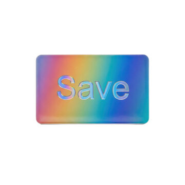 Rainbow Holographic Save Button