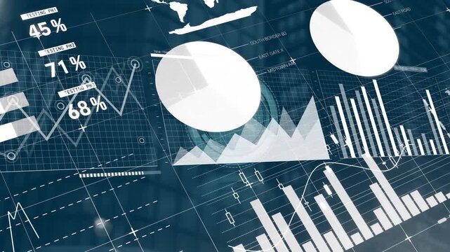 Animation of data processing over clock