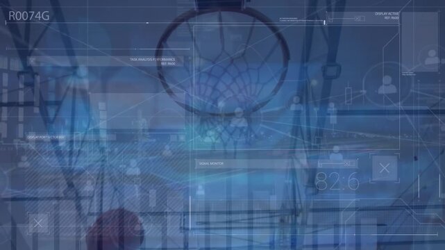 Animation of data processing over germany and computer servers