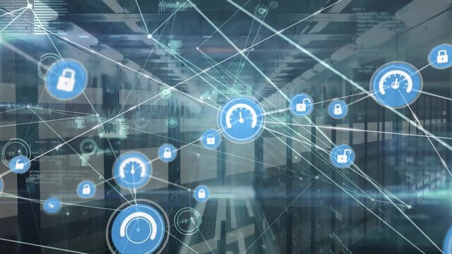 A video on global communication and data sharing through networking.