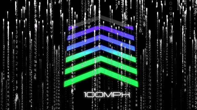 On start arrow segments lighting while speed updating and code falling showing speed changes