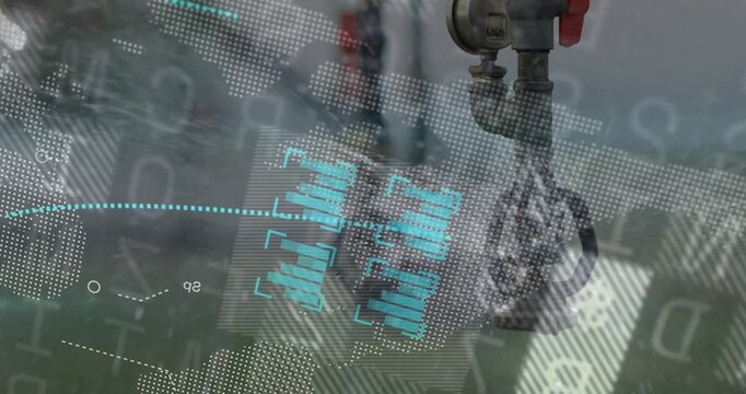 When overlays activating handwheel valve staying while cyan bars pulsing showing plant status