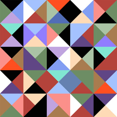Fototapeta premium Seamless pattern in Bauhaus style. Vector geometric mosaic.
