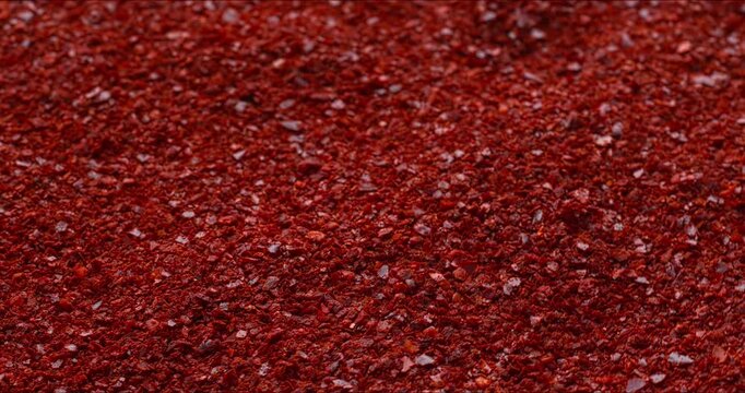 GKorean chili pepper flakes background texture - an important ingredient in Korean cuisine.