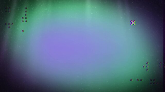 Animation of statistics and data processing on blue background