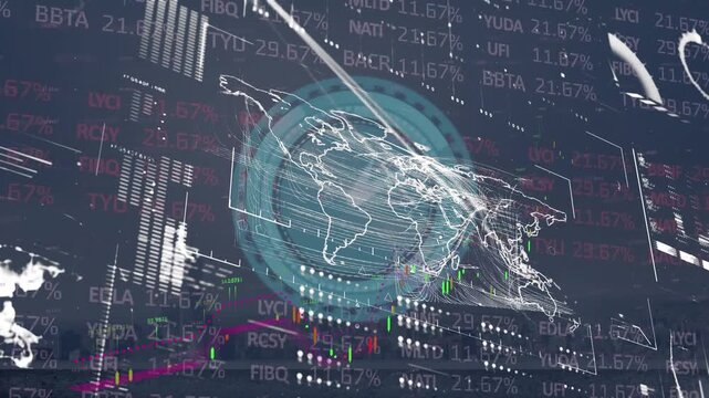 Animation of data processing over clock