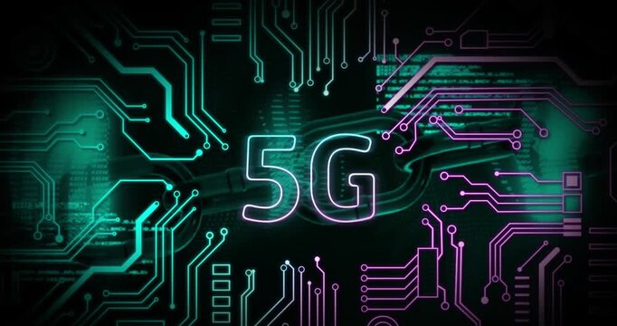 A digital computer interface, data processing and chain links on a green glowing background