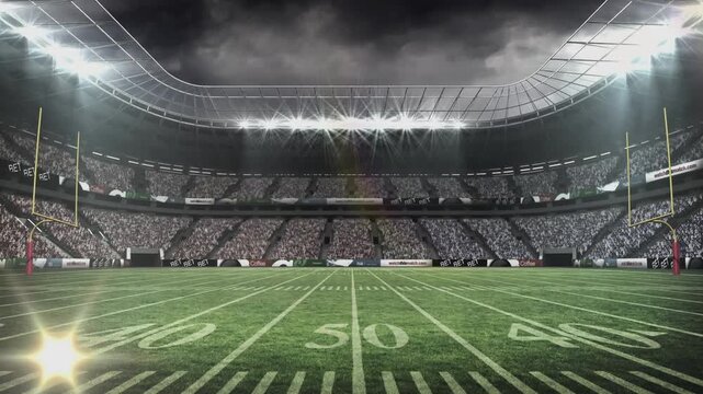 Animation of animation stadium over sports stadium