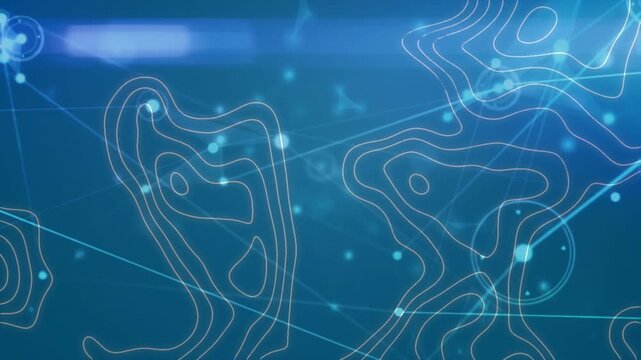 Animated shapes and global digital interface concept in a video.