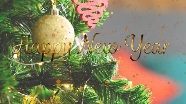 Magical Christmas message with tree animation spreads holiday joy.