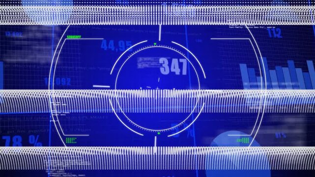 Display appearing waves oscillating reticle pulsing markers aligning readouts updating to calibrate
