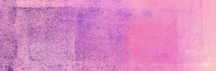 Fototapeta premium Risograph texture horizontal background. Analog riso print abstract banner template with ink roller printmaking texture, halftone dotted overlay. Pink purple backdrop modern retro vector illustration