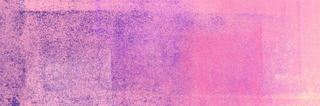 Risograph texture horizontal background. Analog riso print abstract banner template with ink roller printmaking texture, halftone dotted overlay. Pink purple backdrop modern retro vector illustration