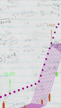 Vertical video: Starting animation, overlays growing on ruled paper, markers rising to show trend