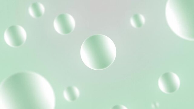 Bright Bubbly Shimmer. Shiny Bubbles In Pastel Background. Colorful Bubbles With Soft Luminous Glow On Smooth Surface. Vivid Minty Bubbles Gleam Against Gentle Pastel Themed Backdrop