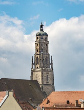 St. George's Church, Church Tower Daniel, N&ouml;rdlingen, Bavaria, Germany