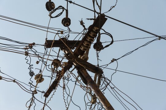 Chaotic array of power cables, Tamil Nadu, India
