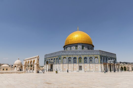 Place in front of the Dome of the Rock, also Qubbat As-sachra, Kipat Hasela, Temple Mount, Old Town, Jerusalem, Israel