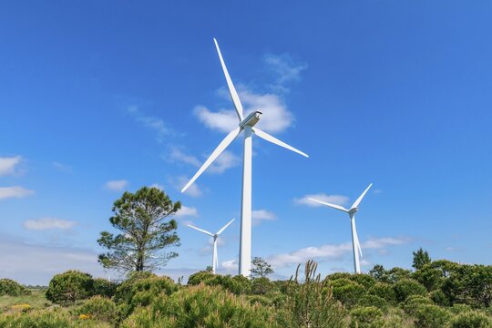 Wind turbines, Western Algarve, Portugal
