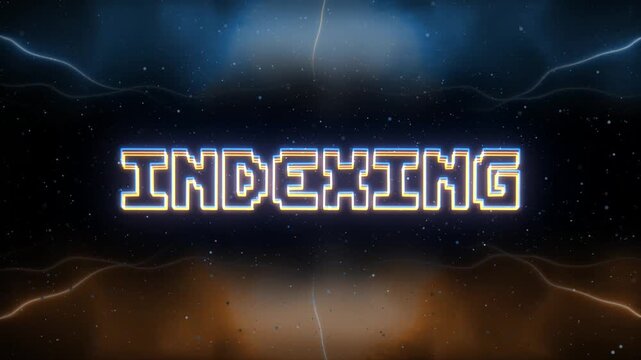 Indexing Neon text with retro style background