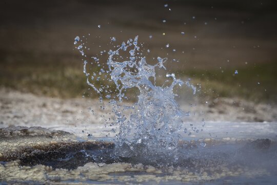 Spouting water, hot spring, high temperature area or geothermal area Hveravellir, Kj&ouml;lur, Highlands, Iceland