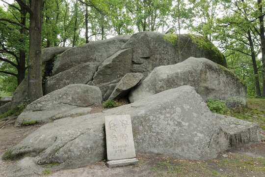 Schuldstein, granit rock, Blockheide nature park in Gmuend, Lower Austria, Austria, Europe