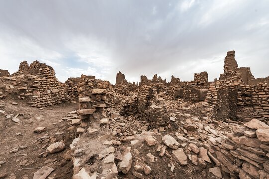 Ruined city, ruins, Ksar Meski, Errachidia, Morocco