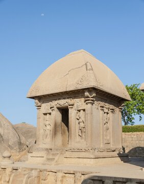 Temple, Pancha Rathas, Mahabalipuram, Tamil Nadu, Kanchipuram, India
