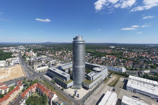 Building complex, Business Tower Nuremberg, BTN, height 135m, N&uuml;rnberger Versicherung, Ostendstr. 100, district Tullnau, Nuremberg, Middle Franconia, Franconia, Bavaria, Germany