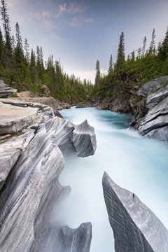 Marble Lottet, Marble Castle, Marble Gorge, Glom&aring;ga River, Mo I Rana, Nordland, Norway