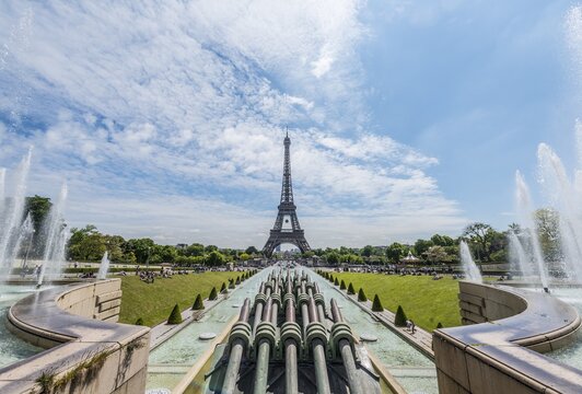 Eiffel Tower, Tour Eiffel, Jardins du Trocad&eacute;ro, Paris, &Icirc;le-de-France, France