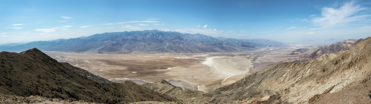 Panorama from Dante's View, viewpoint, Death Valley National Park, Panamint Range behind, Mojave Desert, California, USA