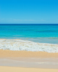Fototapeta premium Boa Vista, Cabo Verde África: - 22 de marzo de 2026: Praia Lacacao in Boa Vista, Capo Verde is a stunning beach with crystal clear waters and white sand. This was on a hot sunny afternoon. This is a p