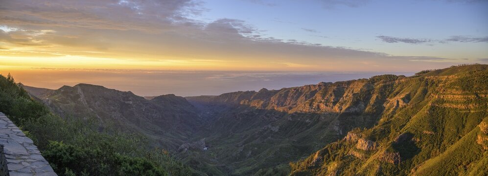 Mirador de los Roques at sunrise, San Sebasti&aacute;n, La Gomera, Spain
