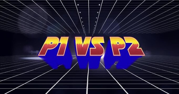 Start text and futuristic background