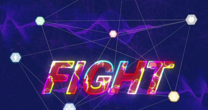 Start text and futuristic background