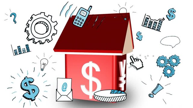 Graduation hats and books falling against back to school text on wooden slate over wooden background