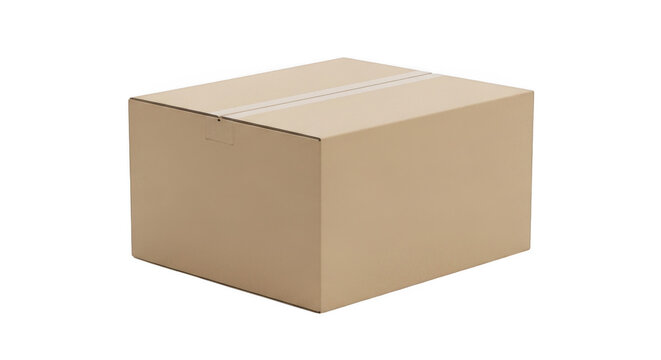 Wooden crate with open lid and metal hinge hardware isolated on transparent background,png