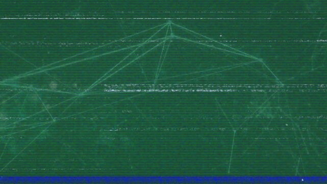 Animation of data processing over casino playing background